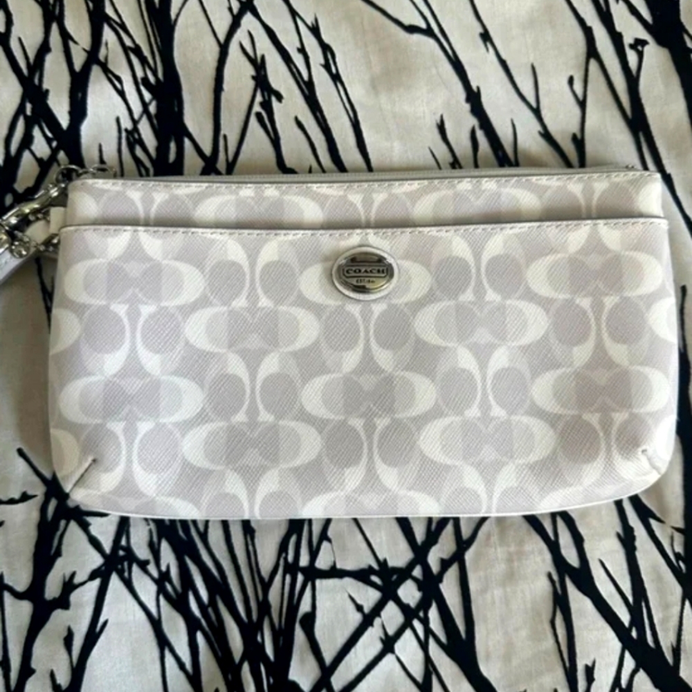 Coach Saffiano Leather Wristlet